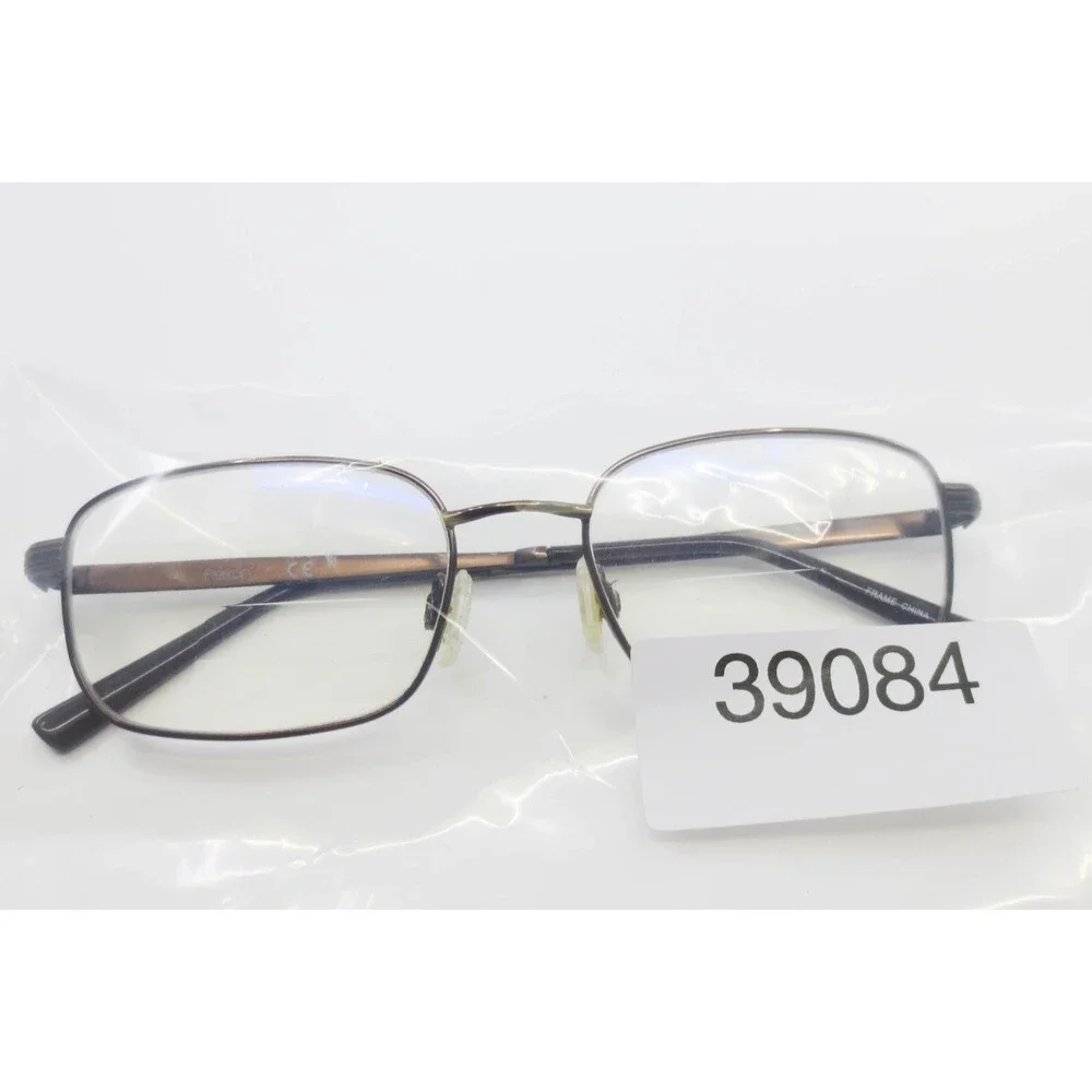 Flexon Collins 600 210 Brown Rectangular Eyeglass Frames 53-18-140 Mens Womens